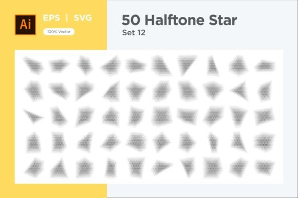 A Practical Guide to Using the Stars Shape Halftone Background 50-12 Vector Set