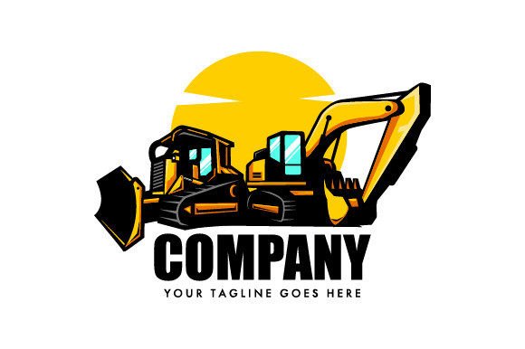 Forging an Unbreakable Visual Identity with a Dozer Logo or Tractor with Excavator