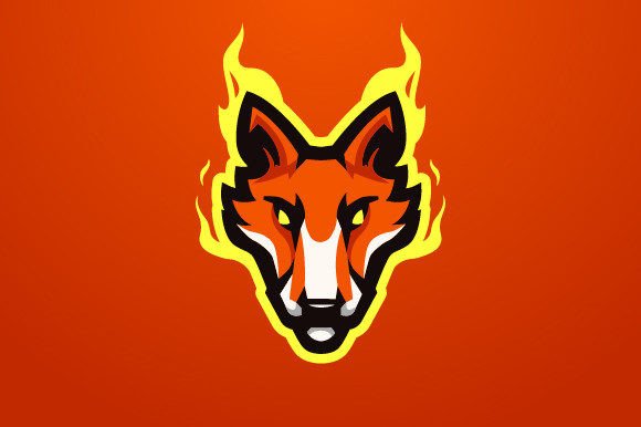Fox Fire Esport Mascot Logo for Gaming and Esports