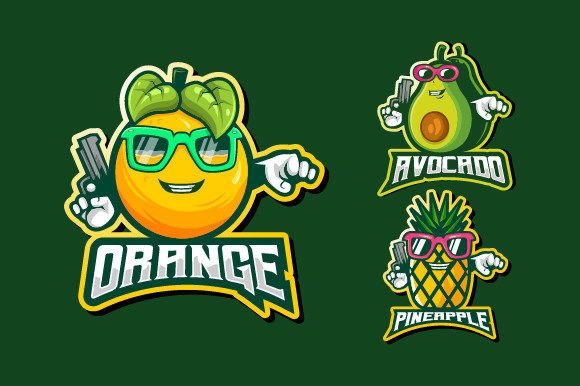 Fruits Holding Gun Mascot Logo: A Bold Identity for Modern Brands