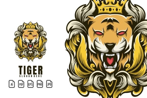 Illustration Tiger Head Vintage: A Versatile Brand Asset for Creative Professionals