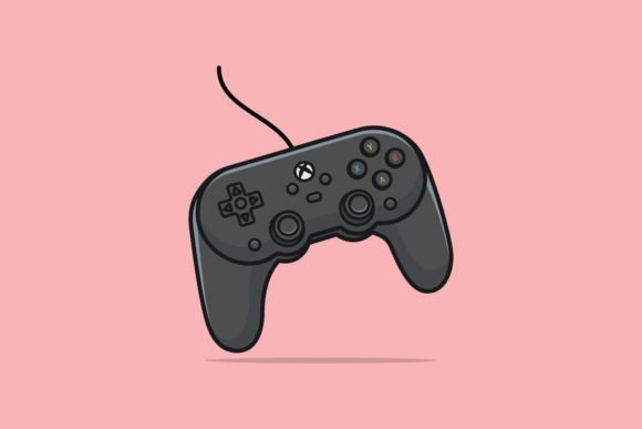 Joystick Controller and Game Pad Stick Vector Illustrations