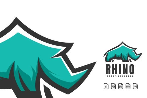 Rhino Mascot Logo: Bold Vector Design for Modern Brands