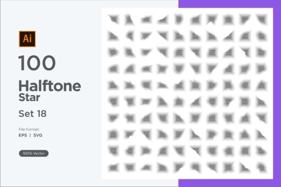 Stars Shape Halftone Background 100-18: A Practical Design Resource