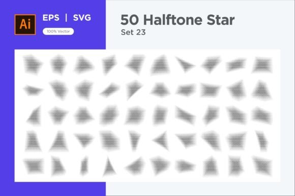 Stars Shape Halftone Background 50-23: A Practical Design Resource