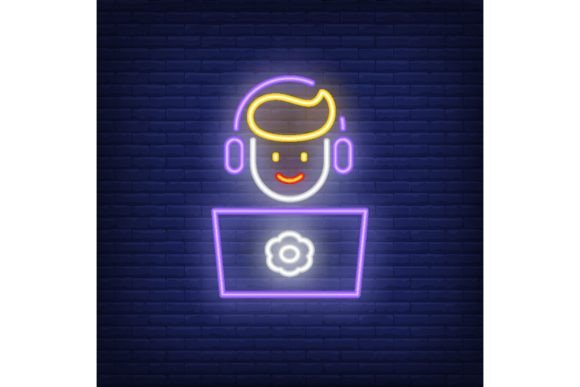 The Gamer at Laptop Neon Icon: The Shape of Pers in a Digital World