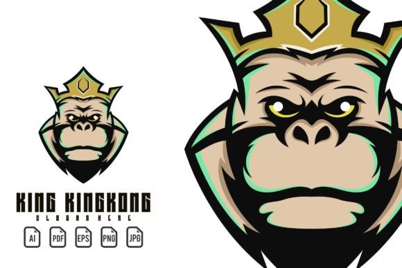 The King Kingkong Mascot Logo: A Vector Template for Strength and Authority