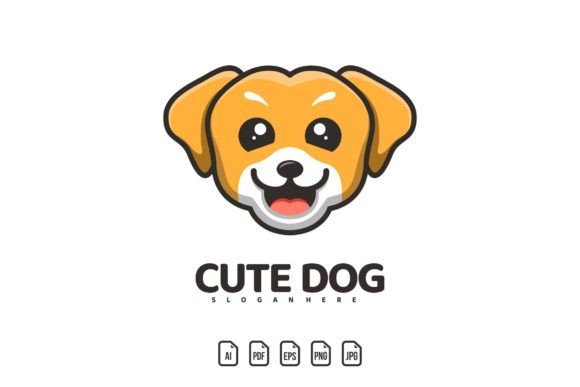 The Perfect Head Cute Dog Mascot Logo for Modern Creators