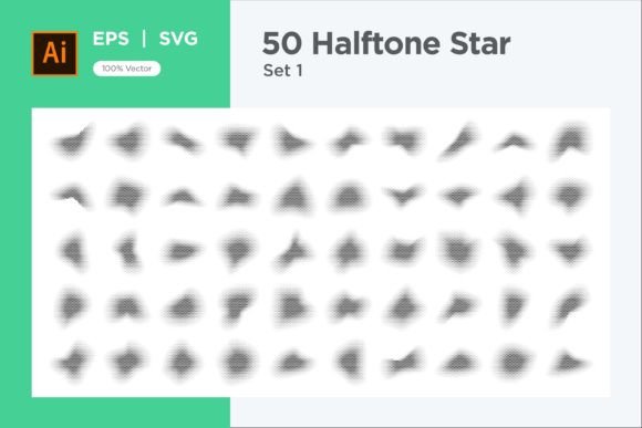 The Stars Shape Halftone Background 50-1: A Designer's Versatile Toolkit