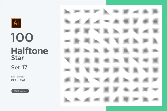 Understanding Stars Shape Halftone Background 100-17