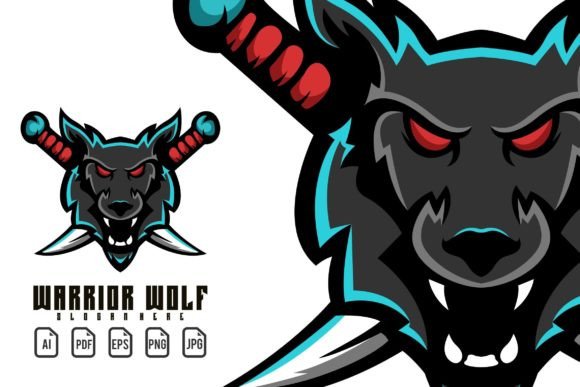 Unleash Your Vision: The Warrior Wolf Mascot Logo Template
