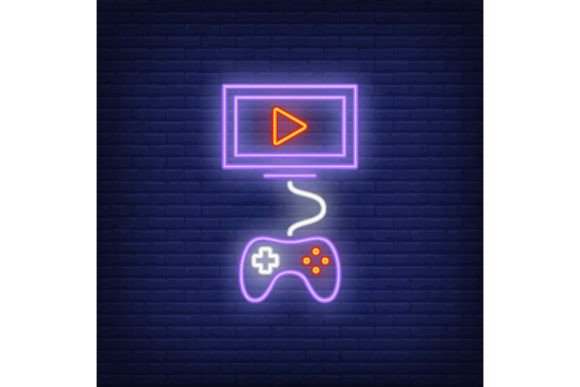 Videogame Neon Icon: The Display Font for Digital Entertainment